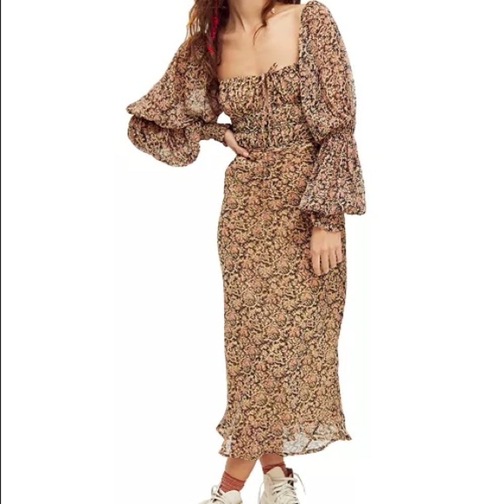 Free People Aglow MIDI Dress